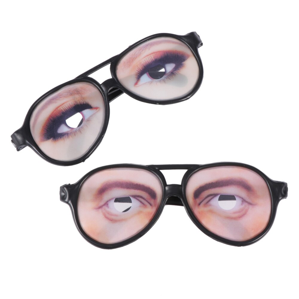 Halloween Trick Male Funny Eyes Glasses Prank Disguise Eyeglass Party Props