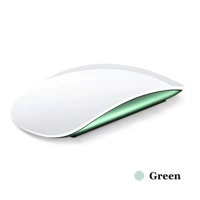 Bluetooth Wireless Mouse Arc Touch Rechargeable Mice Magic Mouse 3 Ergonomic Ultra Thin Optical Mause For iPhone Macbook Windows: Green