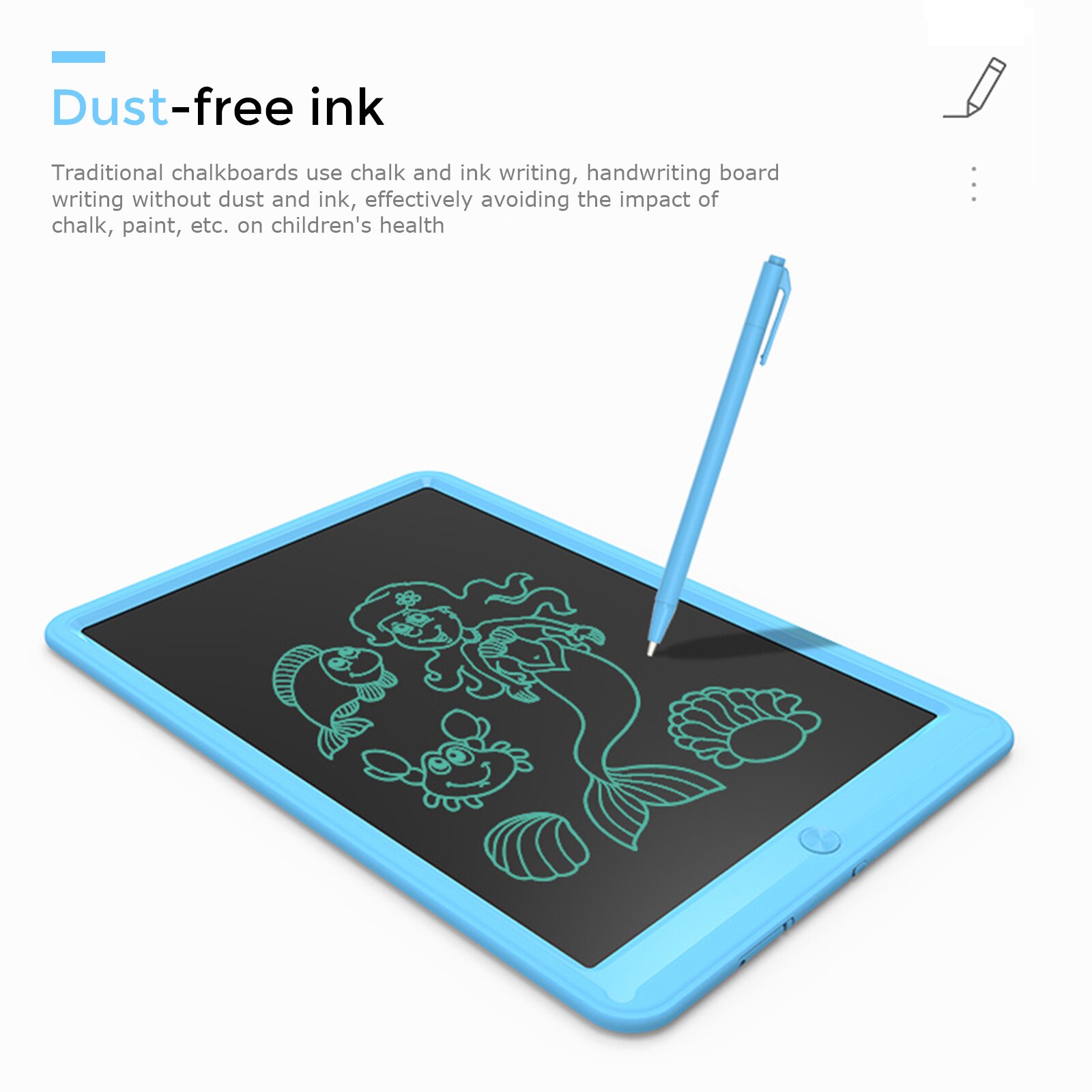 13/10in LCD Writing Tablet Split Screen Electronic Drawing Board Ruler Mouse Pad Electronic Ultra-thin Graphic Board