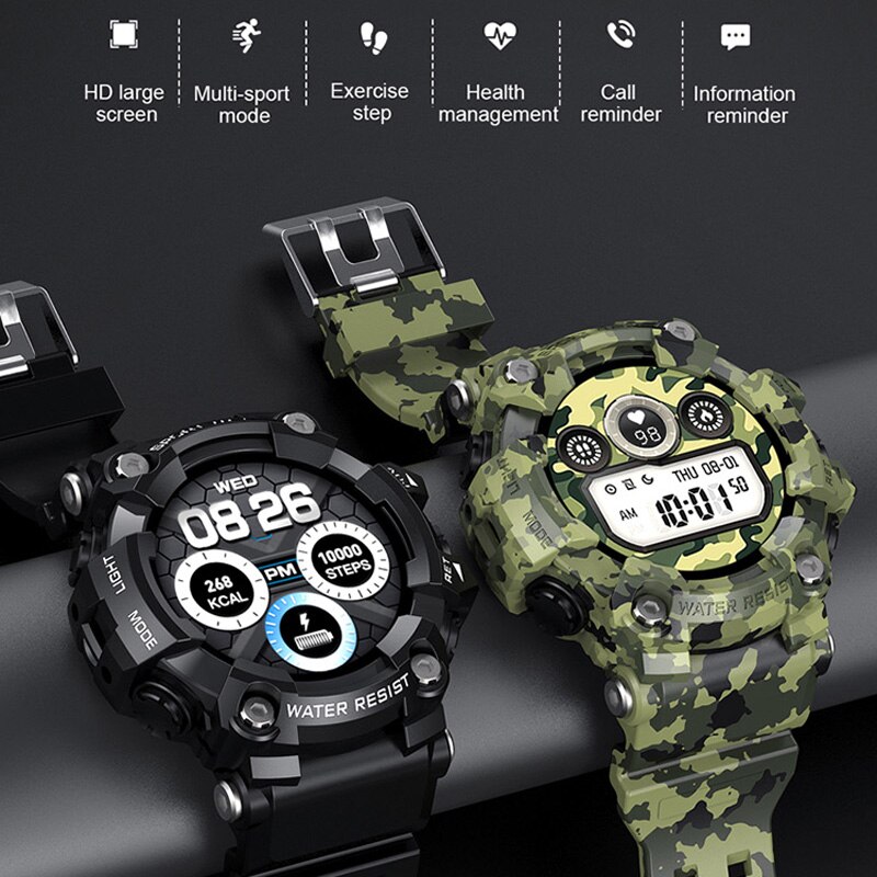 696 trdt 6 smart klocka vattentät  ip67 lång standby smart armbandsur puls blodtryck utomhus män sport smartklocka
