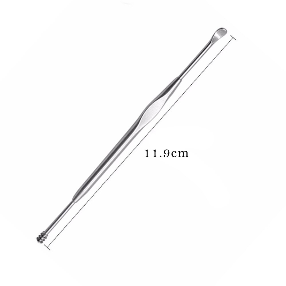 1/2/3Pc Double-Ended Rvs Spiraal Oor Pick Lepel Oor Wax Verwijderen Cleaner Oor tool Multifunctionele Draagbare
