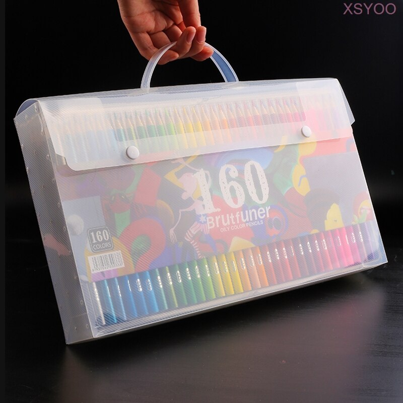 Brutfuner 12/48/72/120/160/180/260 Colors Oil Colored Pencils Set Drawing Sketch Colour Pencil For School Student Art Supplies: 160 Colors Set