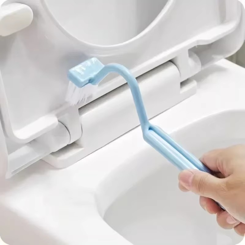 Multifunctionele toiletreinigingsborstel S-vorm Draagbare WC-schrobmachine Gebogen buighandgreep aan de zijkant Hoekhandgreep Gebogen borstel