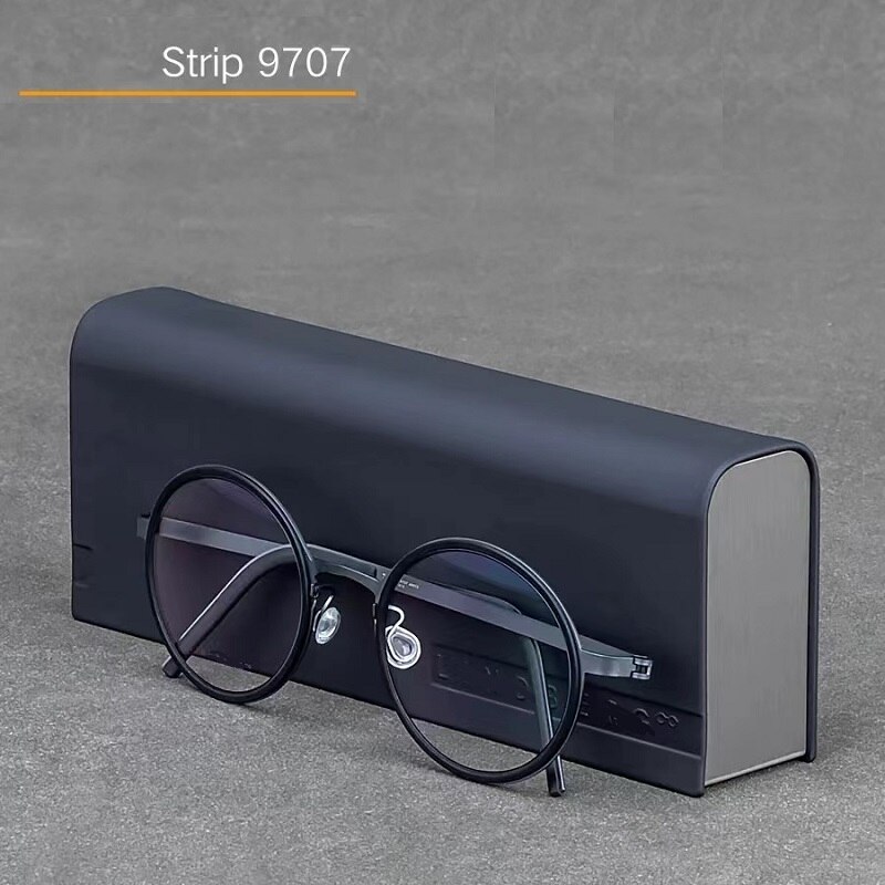 Dänemark Titan Ultraleichte Brille Rahmen Männer Frauen Runde Brillen Schraubenlose Brille Optic Rezept Brillen 9707