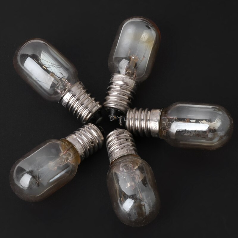 5PCS/SET Microwave Oven Part Light Bulb Replacement 230V 20W Glass Lamp Screw Mount Kitchen Appliance Accessory