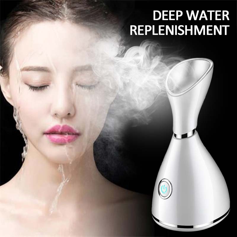 Ultrasonic Skin Scrubber Facial Pore Cleaner Moisturizing Facial Steamer Extractor Blackhead Removal Deep Clean Skin Care Tool