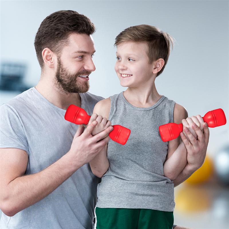 4 Pcs Dumbbells Plastic Ergonomic Hand Bars Exercise Barbells for Kids Teens