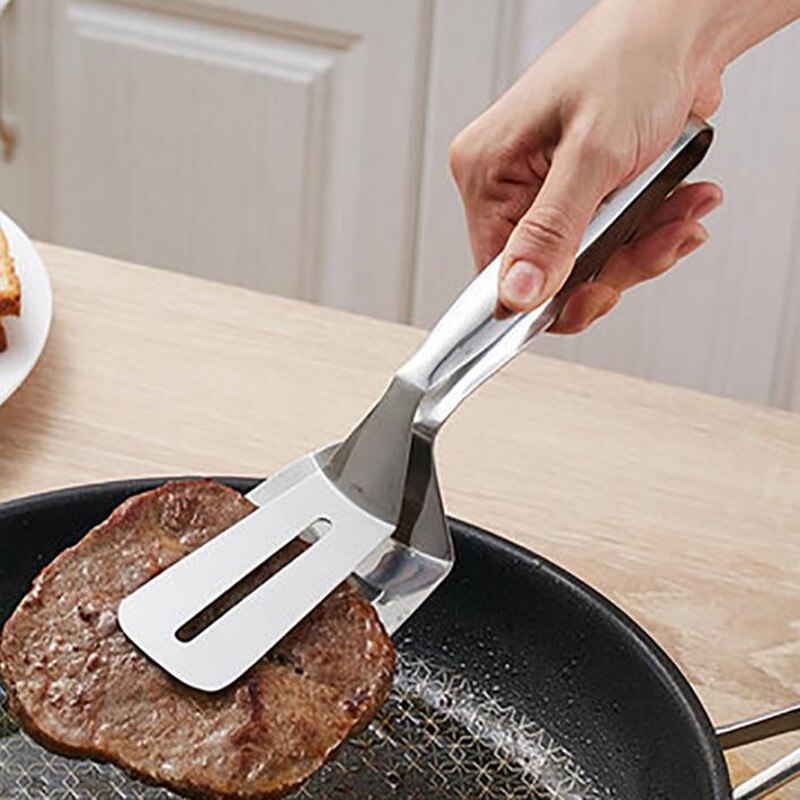 Stainless Steel Barbecue Tong Fried Steak Shovel Fried Fish Shovel BBQ Bread Clamp Kitchen Bread Meat Clamp