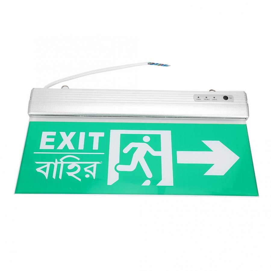 Left or Right LED Exit Sign PMMC Emergency Safety Evacuation Light Lamp Indicator 3W Hanging Led Exit Sign Lighting LED