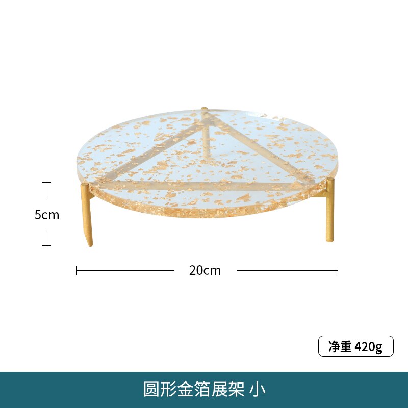 Luxe Metalen Cake Stand Gouden Bruiloft Snack Plaat Dessertbord Set Dienblad Verjaardag Ondersteuning Gateau Keuken Benodigdheden 50: 20x5cm