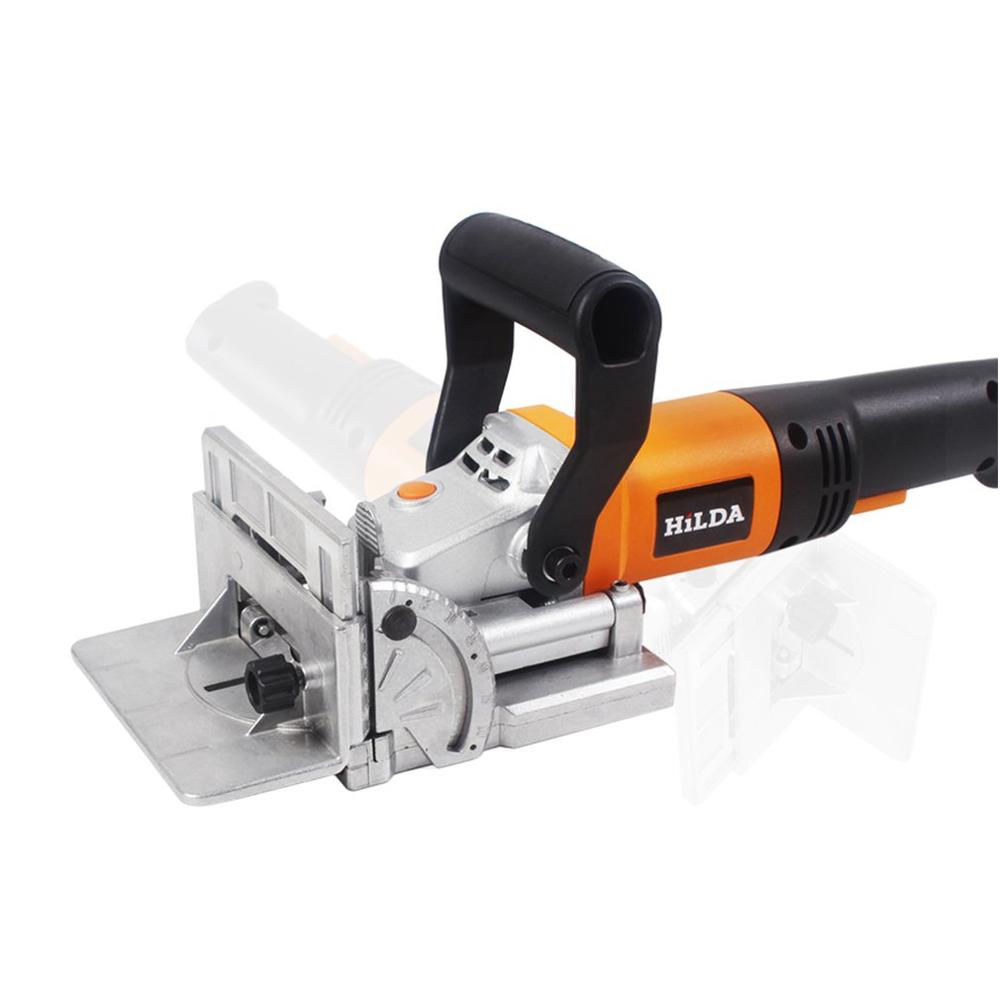 Eu plug 760w kiks jointer elektrisk værktøj træbearbejdning tenoning maskine kiks maskine puzzle maskine groover kobber motor
