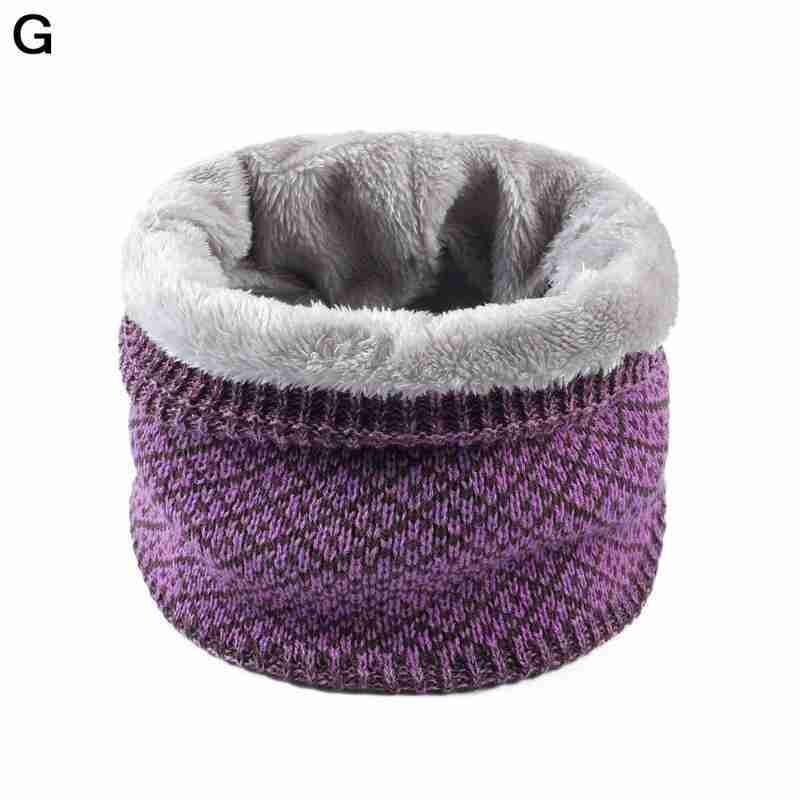 Winter Warm Thicken Cotton Woof Neck Scarf Scarf Knitted Outdoor Ring For Women Unisex Neck Trendy Ring Sport B7Y7: G