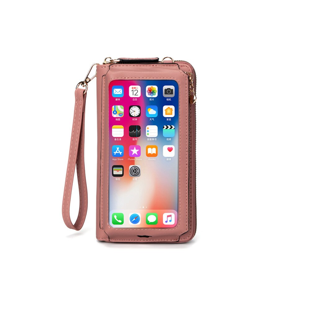 Rfid Women Phone Wallet: Pink