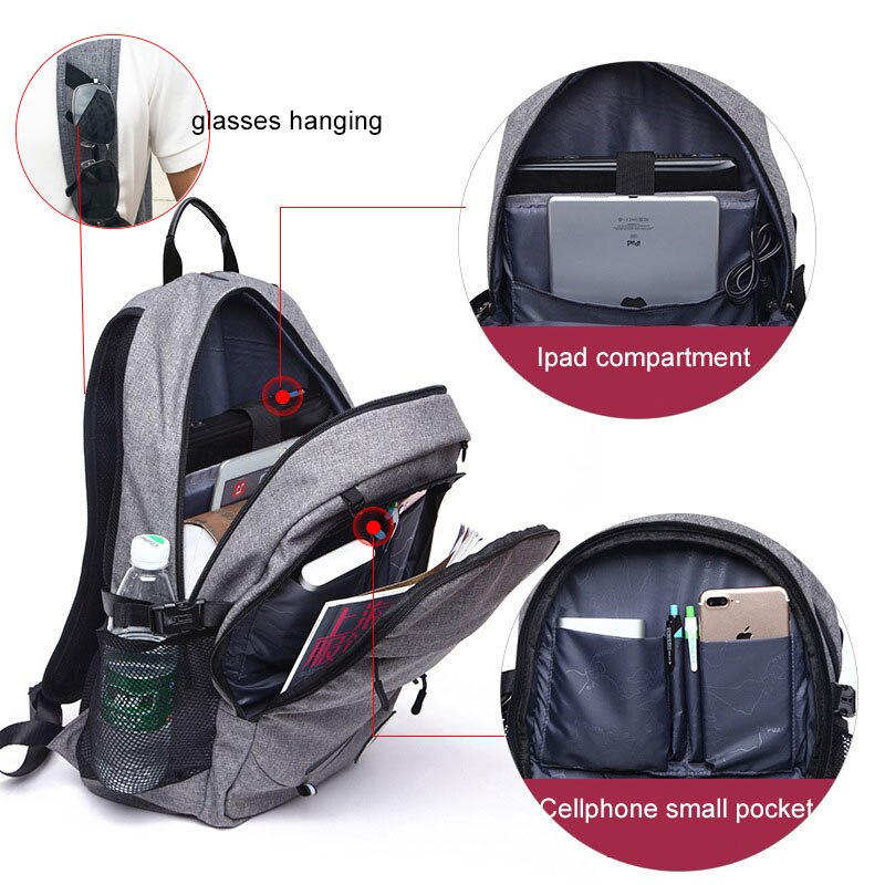 Sport sacs à dos sac à dos pour ordinateur portable pour homme sac d'école pour adolescent garçons ballon de Football Pack sacs de Sport mâle Football basket Net XA604WD