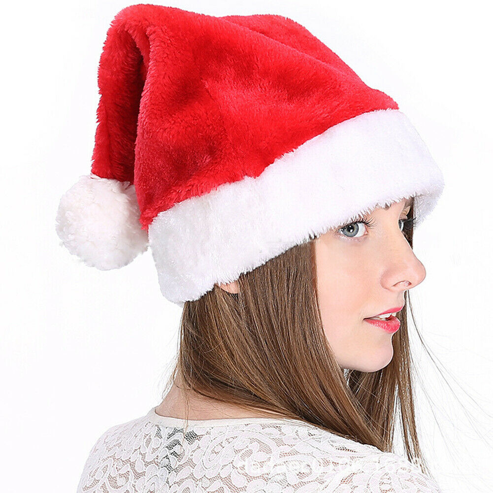 Unisex Santa Claus Hat Christmas Xmas Father Family Adult Kid Child Lot