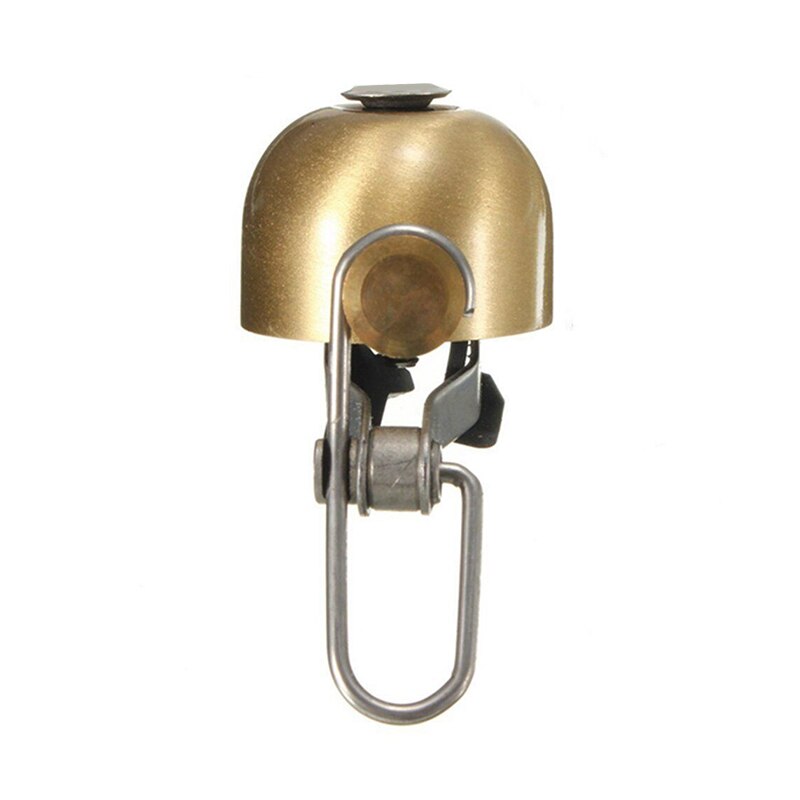 Anillo de cobre Retro para bicicleta, con sonido claro y fuerte, para bicicletas de montaña y carretera, anillo de cobre, bocina de seguridad y alarma: Golden