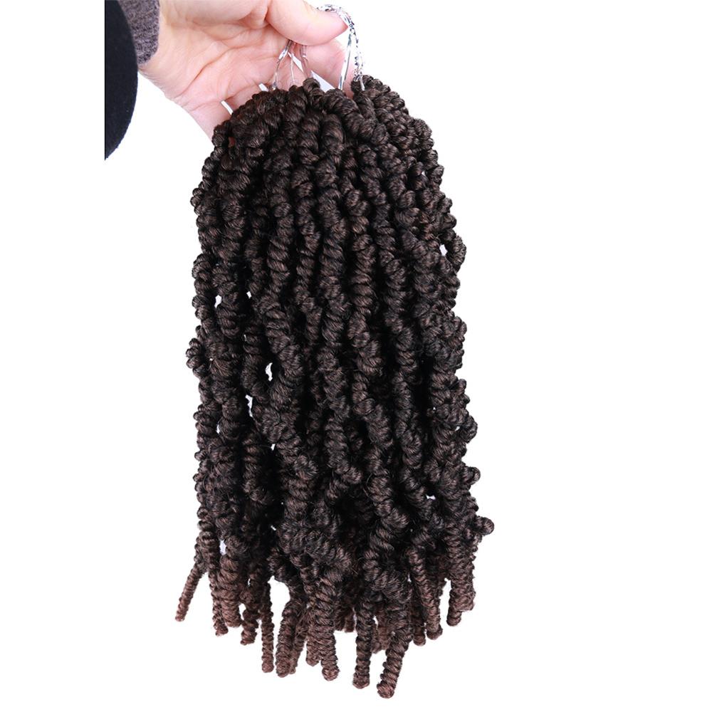 HANNE Synthetic Hair Crochet Passion Twist 15 Strands in One Bulk Black Brown Extensions Wigs For Black Women: Brown / 3Pcs/Lot