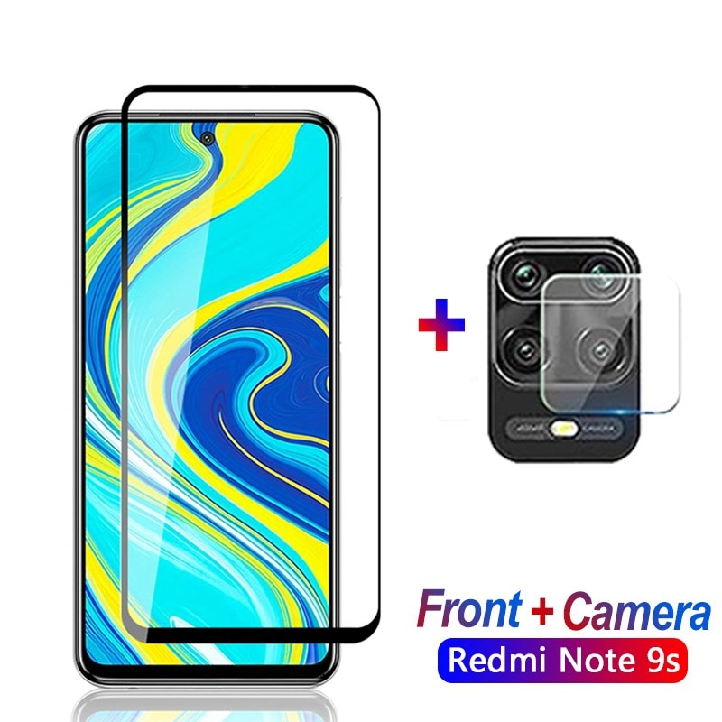 2in1 Protective Glass For Xiomi Redmi 7A Note 7 8 pro 8T 9s Lens Film For Xiaomi Redmi note8 pro note 9 Camera Screen Protector