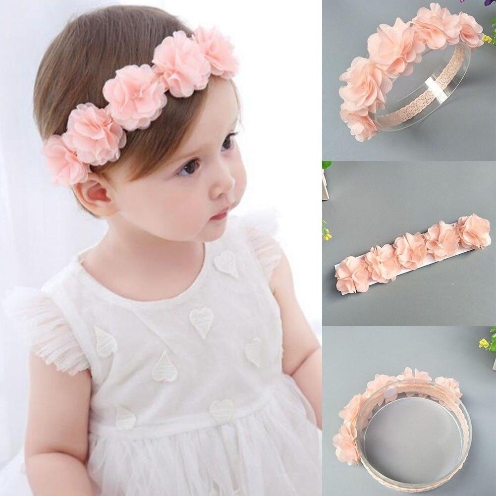 Crianças chiffon flor acessórios para o cabelo bonito do laço flor crianças bebê menina da criança bandana faixa de cabelo headwear acessórios #35