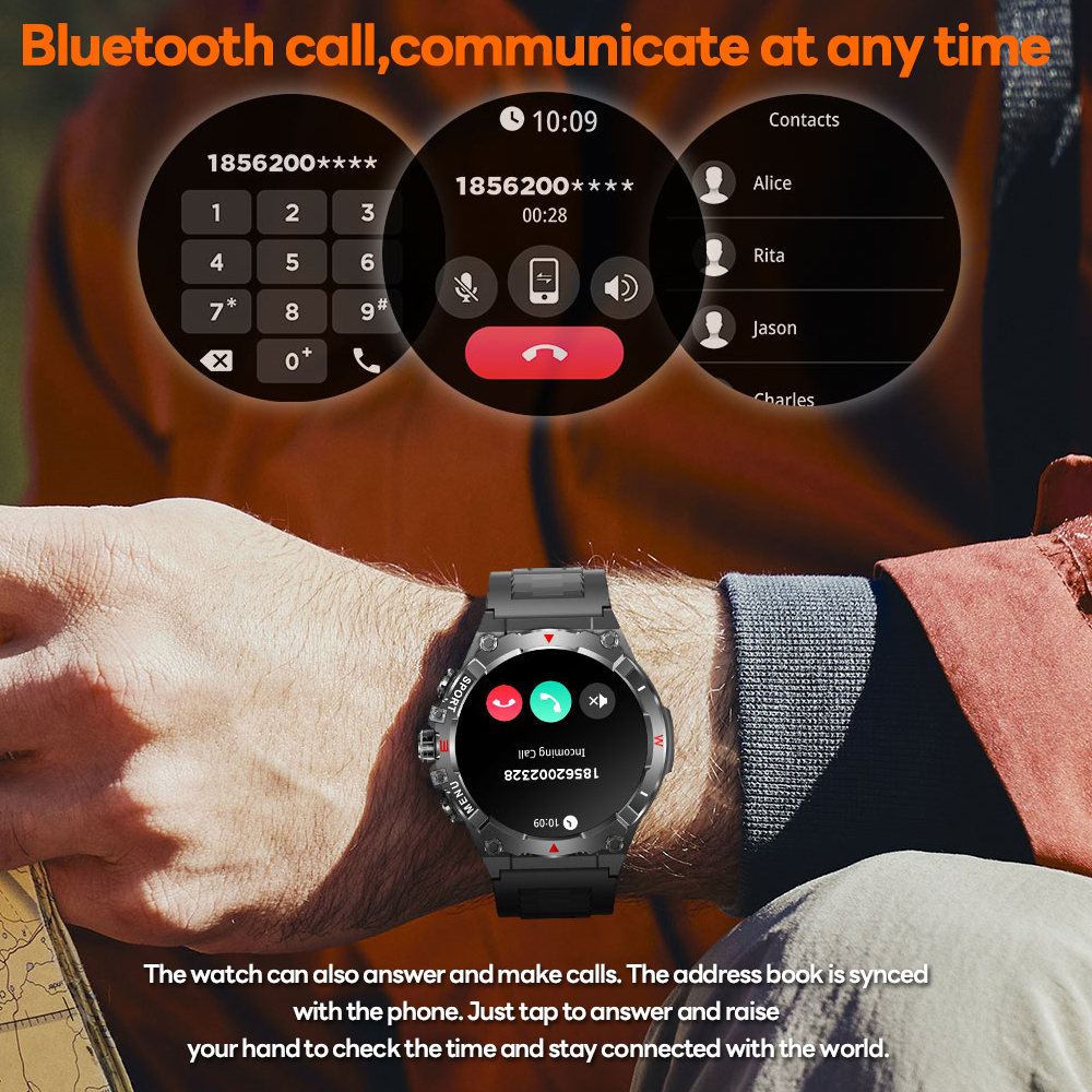 2026 NUOVO GPS Smartwatch 1.43 "Ultra AMOLED Display Bussola incorporata Altimetro Chiamata Bluetooth Smart Watch 500mAh Batteria
