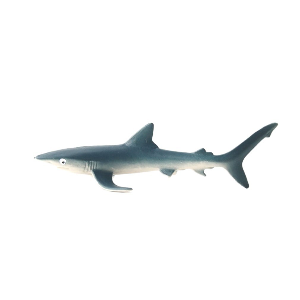 Simulation Great White Shark Whale Shark Marine Biology Model Turtle Penguin Underwater World Children'S Animal Toys: Little Blue Shark