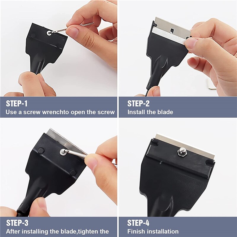 Fish Tank Algae Scraper With Long Handle Stainless Steel Aquarium Glass Impurities Remover Home Cleaning Tools