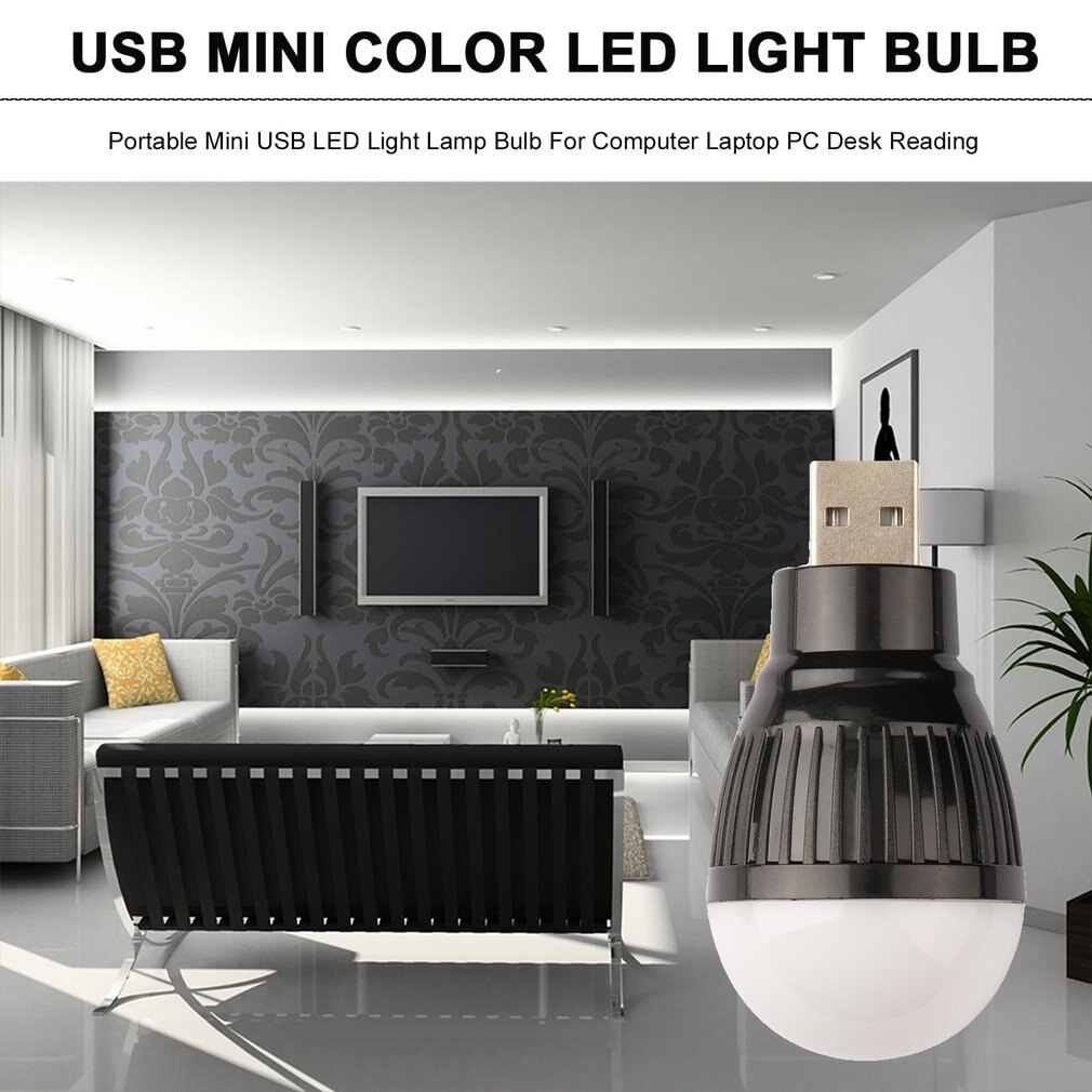Bärbar mini usb led lampa glödlampa för dator laptop pc skrivbord läsning
