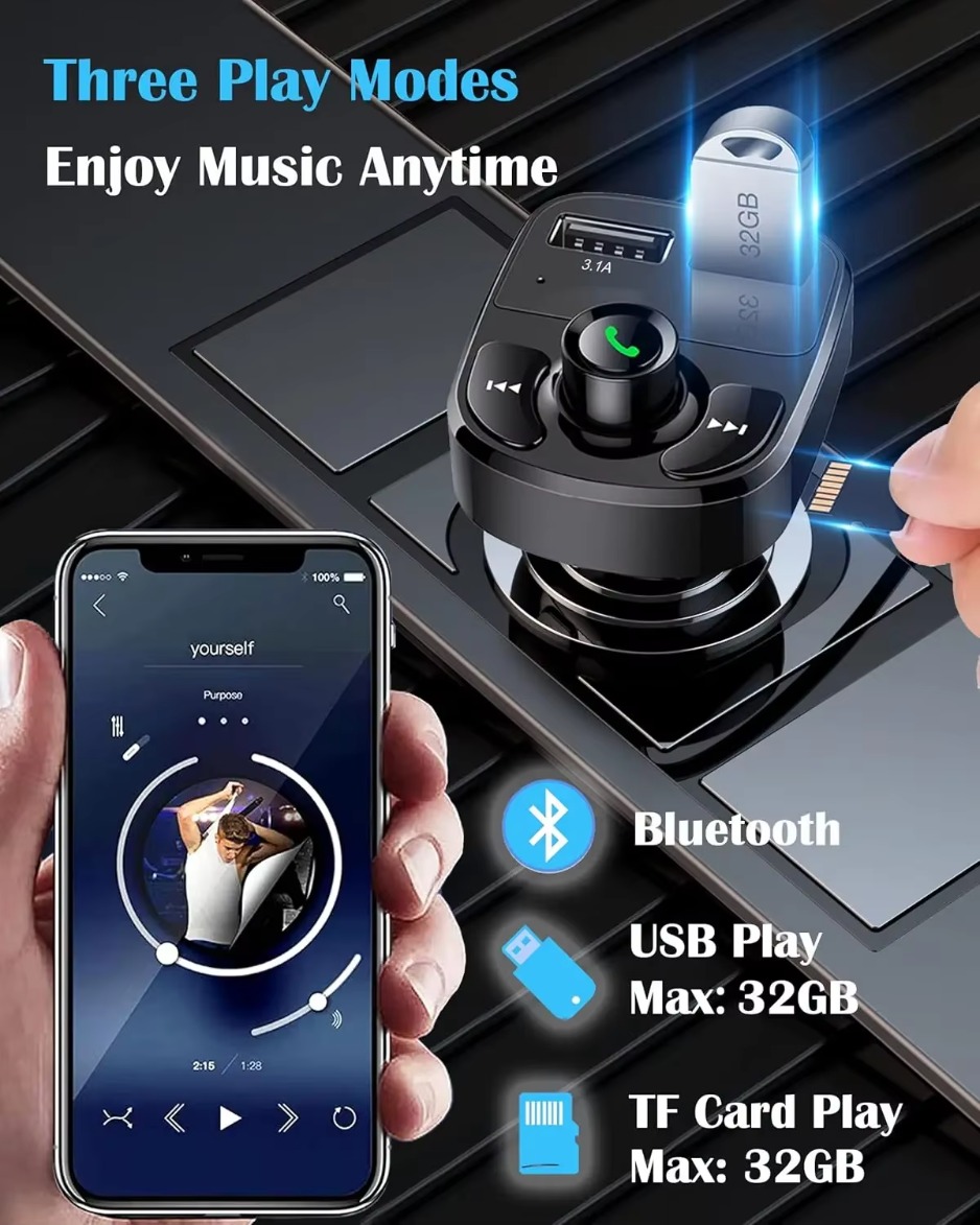 Auto Ladegerät FM Sender Bluetooth Audio Dual USB Auto MP3 Player autoradio Freisprecheinrichtung Ladegerät 3,1 A Auto Zubehör