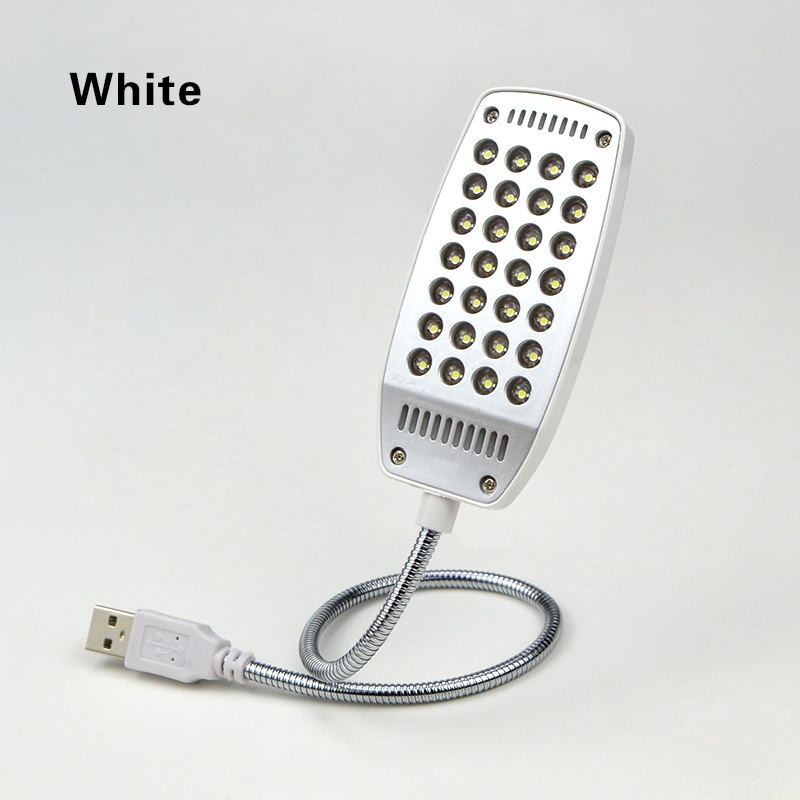 Lámpara de mesa LED USB Lámpara de lectura para ordenador portátil Lampara LED Escritorio Lámpara de lectura lámpara de estudio para niños: Blanco