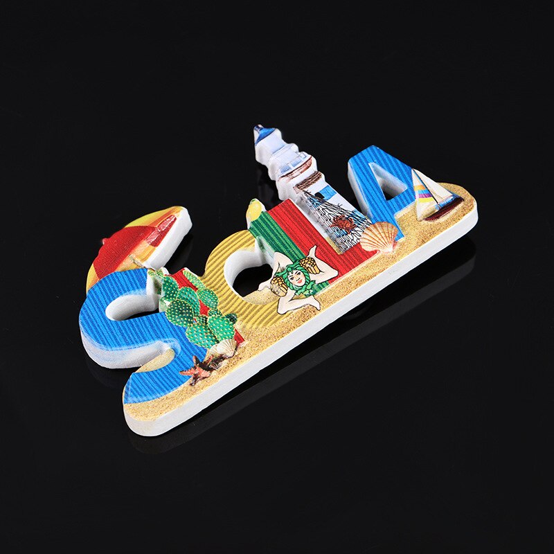Wereld Reizen Koelkastmagneet Souvenir Italië Sicilia Hars Koelkast Sticker Keuken Accessoires Decoratie Thuis Relatiegeschenk Ideeën