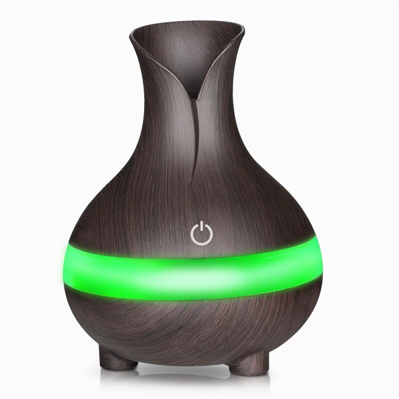 USB Mini Wood Grain Air Humidifiers Aromatherapy Ultrasonic Humidifier Diffuser With Color Changing LED for Home SK1: 1