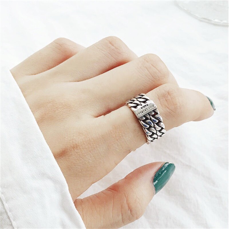 Foxanry 925 Sterling Silver Charmant Punk-Stijl Ringen Voor Vrouwen Koppels Engagement Sieraden Mode Accessoires Cadeau