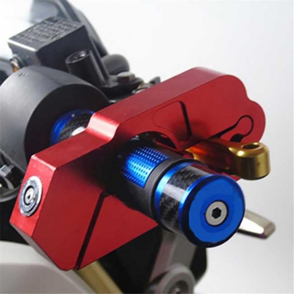 Motorfiets Grip Lock Scooter Atv Stuur Grip Beveiliging Veiligheid Metalen Slot Met 2 Sleutels Rem Gaspedaal Grip