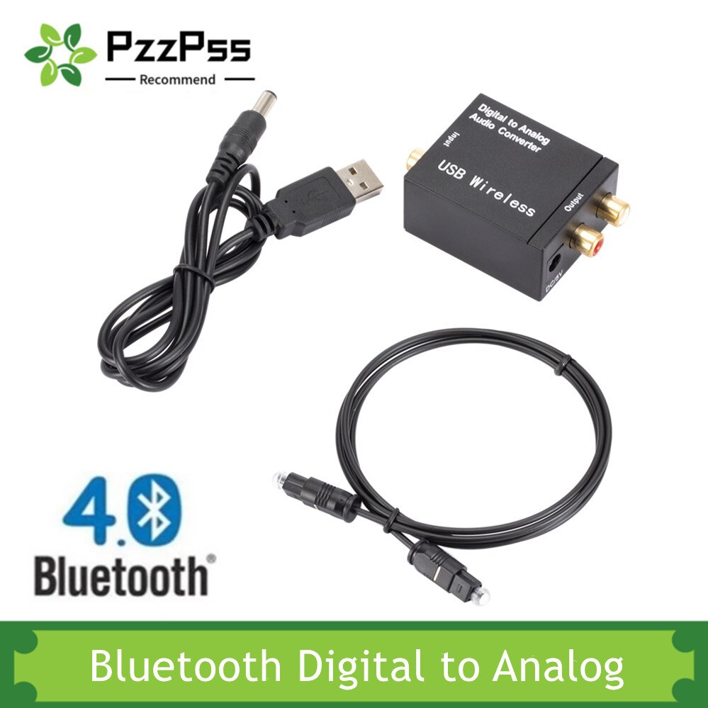 Pzzpss Bluetooth Digitale Audio Analoog Converter Adapter Versterker Decoder Glasvezel Coaxiale Signaal Naar Analoog Dac Spdif