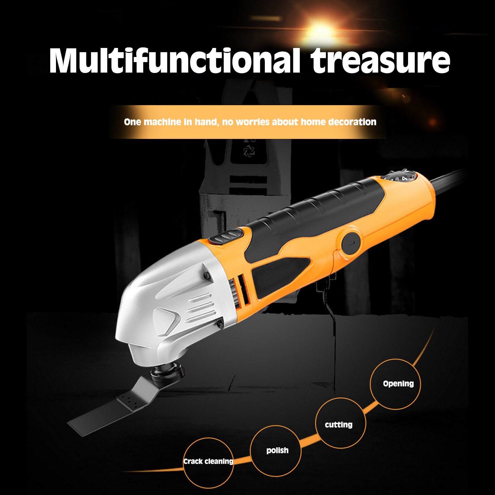 Oscillating Multi-Tools Renovator Tool Oscillating Trimmer Home Trimmer Woodworking Tools Multi-Function Electric Saw