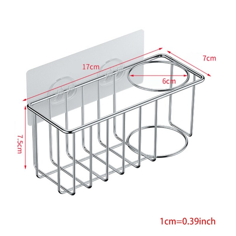 Sponge Holder And Kitchen Storage Rack Vertical Scrub Brush Holder Kitchen Sink Rack Safety Suction Cup Seal