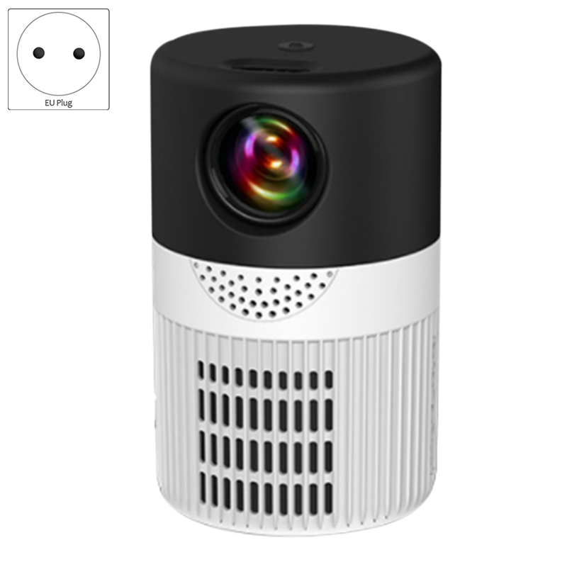 YT400 Led Mobiele Video Projector Home Theater Media Speler Kids Thuis Mini Projector Draagbare (Zwart Wit)