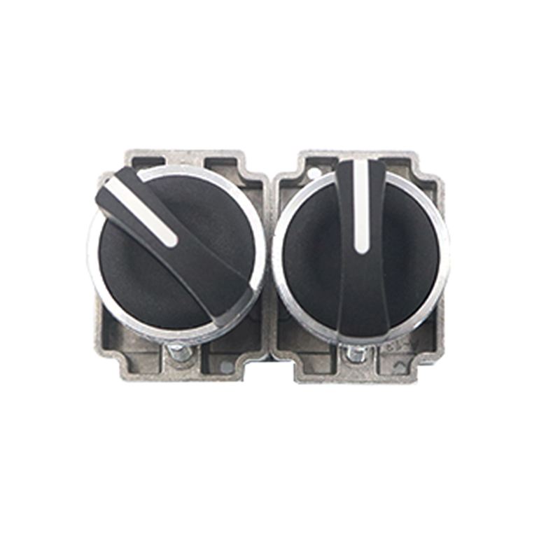 22mm Industrial Selector Switch Knob - 2/3 Position, Self Locking Self Resetting 1NO/1NC/2NO Contacts - XB2-BD Series BD21 BD23