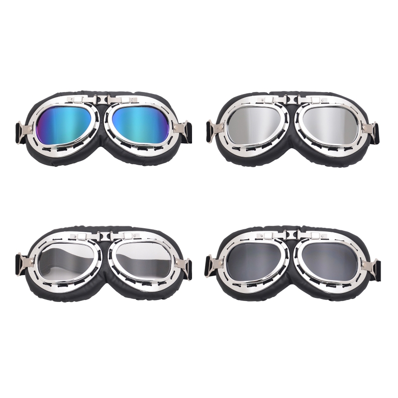 Motorfiets Vintage Goggle Retro Eyewear Bril Helm Bril Motrcross Scooter Bike Fietsen Winddicht Beschermende Gears