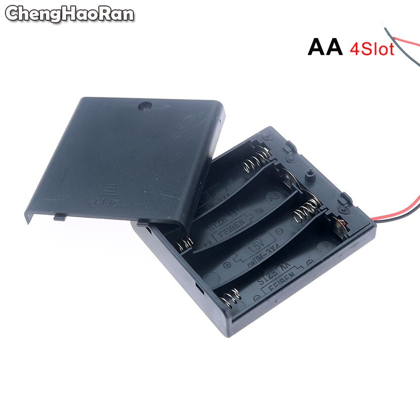 Chenghaoran 1 stück 2 3 4 6 8 steckplätze aa-batteriehalter aufbewahrungsbox mit schalter & deckel aa-batterie standardbehälter