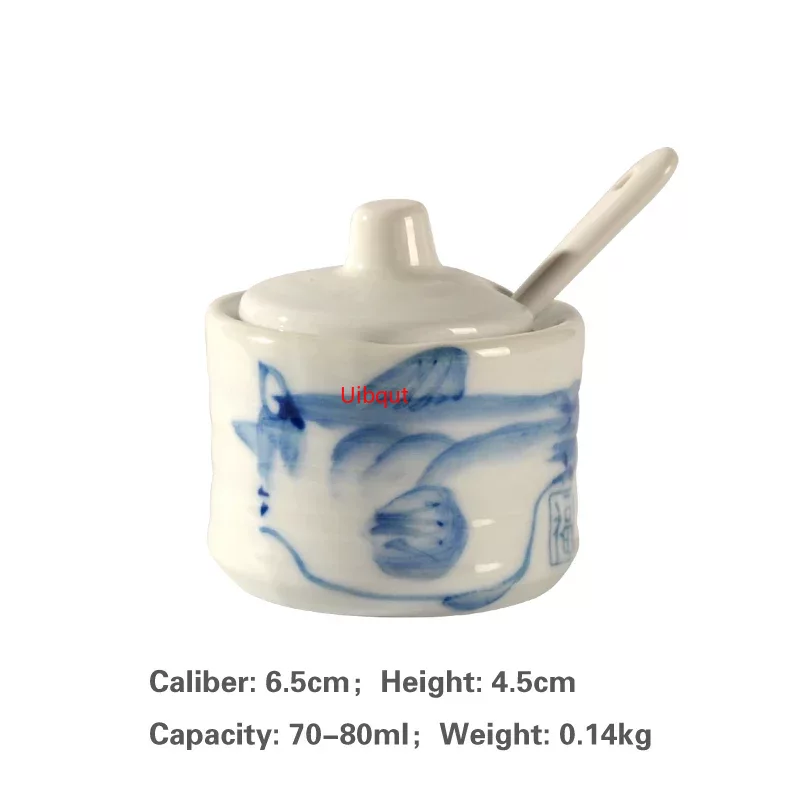 Japanische Panzer kreative Gewürz Dosis Keramik Gewürz Panzer Küchen geschirr Aufbewahrung flaschen und Gläser Flasche Glasflasche Gläser: Blau