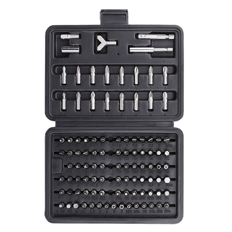 100pcs Screwdriver Security Bit Set Torx Tamper Screws Hex Key Phillips Slotted Tri-Wing Car Repair Screwdriver Hand Tool Kit: Default Title