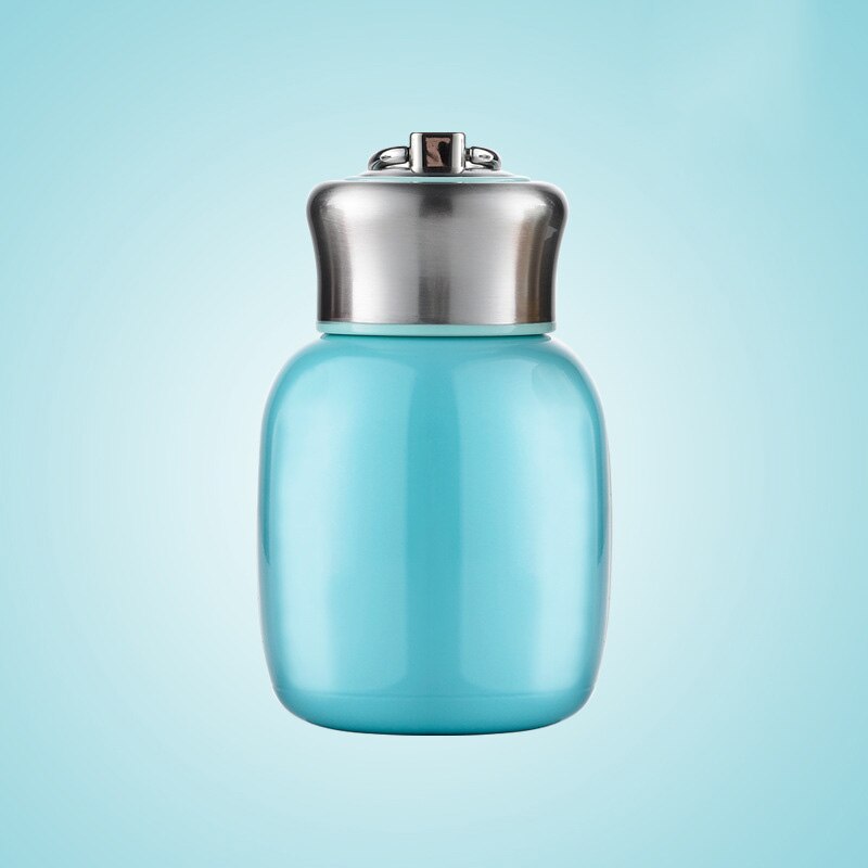 Draagbare 200Ml Mini Thermos Thee Thermoskan Mooie Roestvrijstalen Thermische Kop Mok Koffie Water Fles Water Reizen: teal