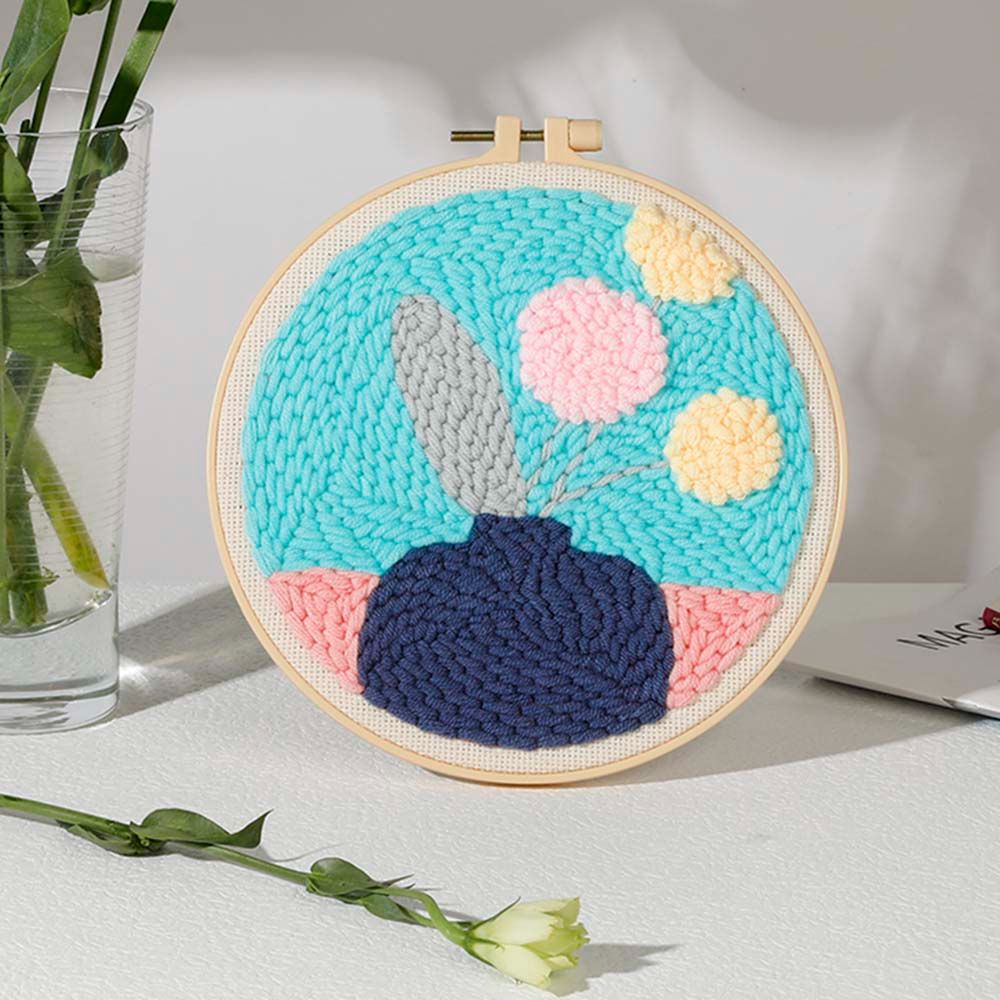 Beginners Naald Draad Diy Ambachten Ornament Handgemaakte Kruissteek Kit Bloem Borduren Naald Punch Borduurwerk Hoepel: 5