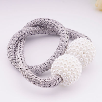 1/2PCS Magnetic Curtain Clip Curtain Holders Pompom Tieback Buckle Hanging Ball Buckle Curtain Tie Back Accessories Home Decors: Gray / 2 PCS