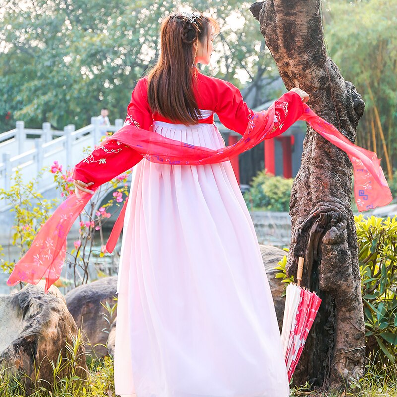 mujeres Hanfu traje chino tradicional antiguo traje señora Vintage Oriente Tang Dynesty Cosplay disfraz DWY1163