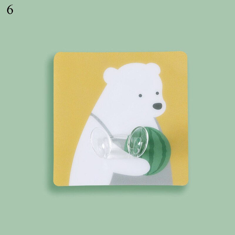 Wall Hooks Sticky Hook Hanger Adhesive Sticker Home Decor Cartoon Hook Wall Hanging 7cm Waterproof Nail-Free Invisible Sticker: 6