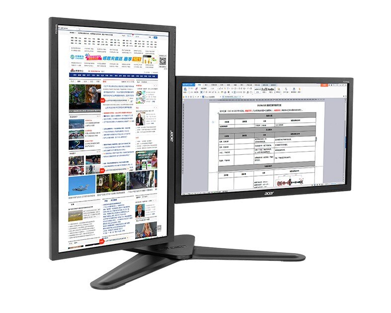 Desktop 10"-30" Dual Monitor Holder Mount Arm Full Motion LED LCD Computer Display Stand Max.Loading 10kgs each head D2D