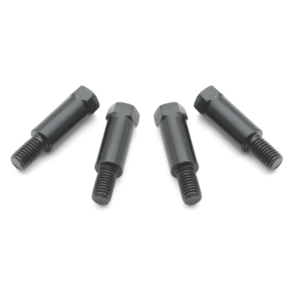Adaptador de espelho traseiro para motocicleta, extensão mais longa, preto, m8, 8mm, m10, 10mm, anti-horário, direita, esquerda, parafuso de mudança de rosca