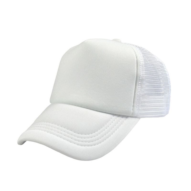 Verstelbare fietsmuts unisex effen sport golfpet trucker mesh unisex aantrekkelijke blanco zomer viziermutsen: Oh